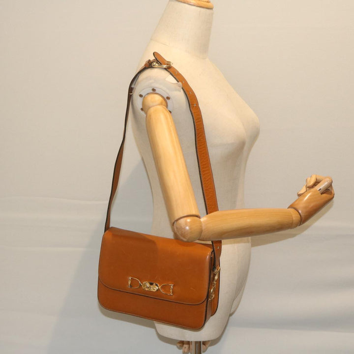 Celine Shoulder Bag Leather Brown  10354