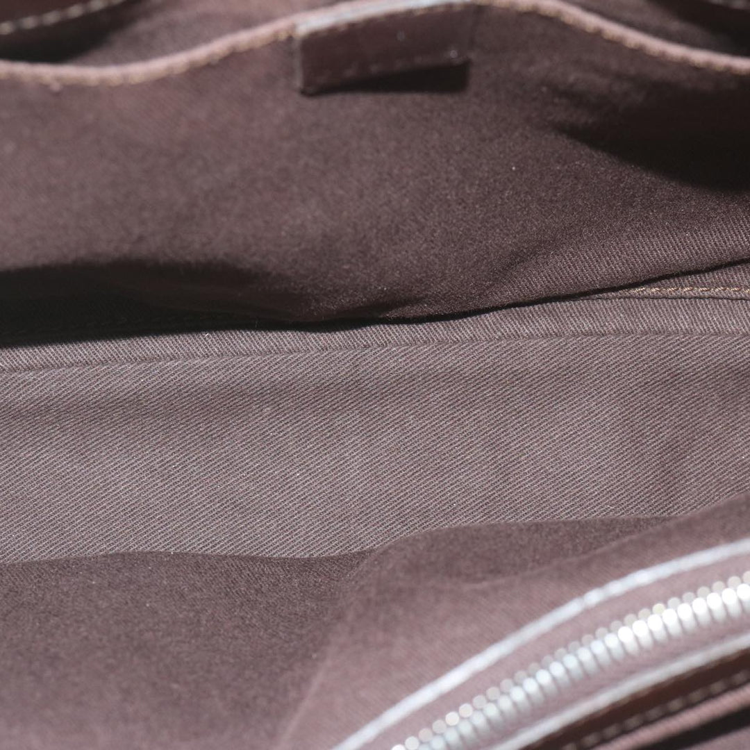 Celine Hand Bag Leather Brown  10411