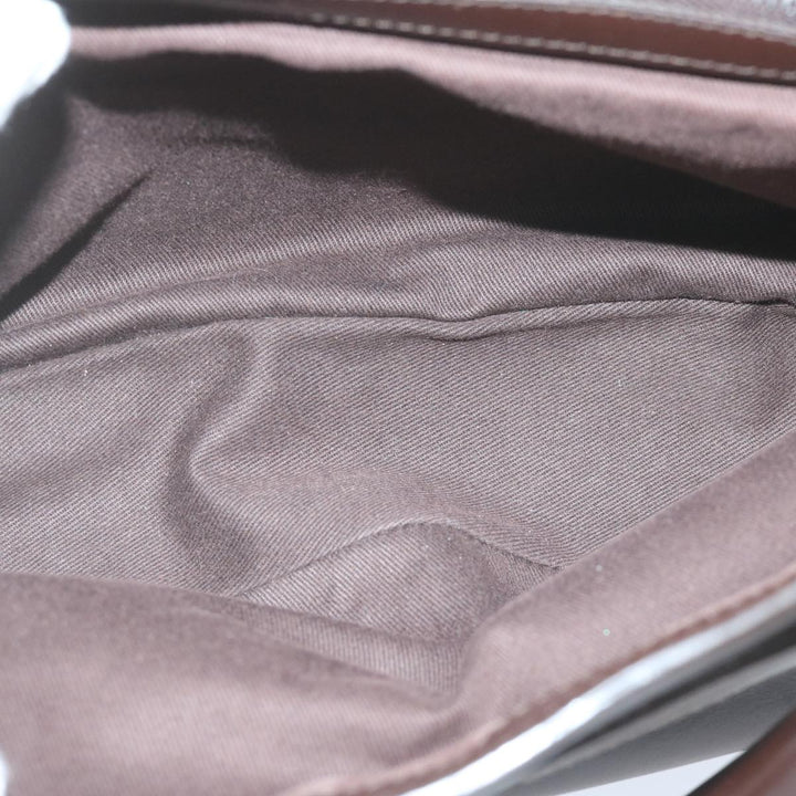 Celine Hand Bag Leather Brown  10411