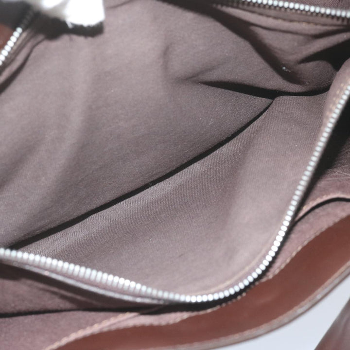 Celine Hand Bag Leather Brown  10411