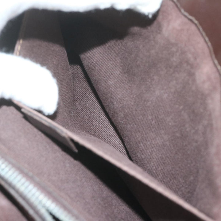 Celine Hand Bag Leather Brown  10411