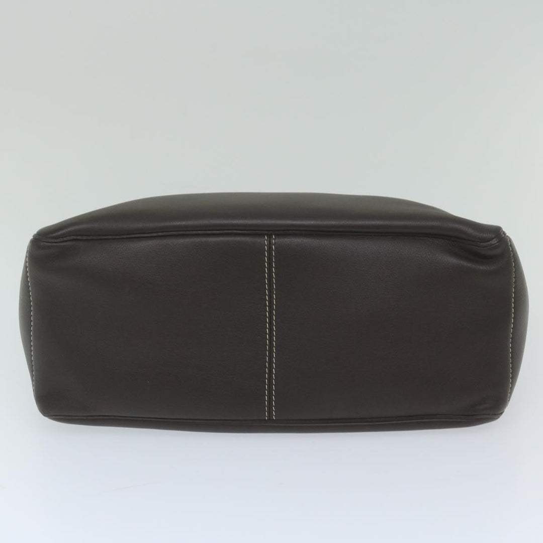 Celine Hand Bag Leather Brown  10411