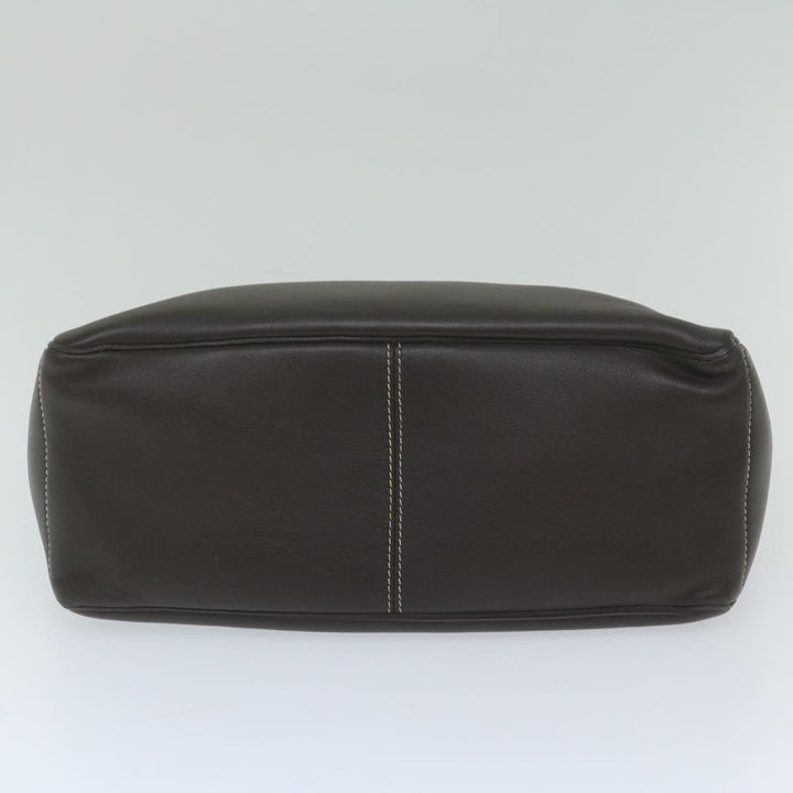 Celine Hand Bag Leather Brown  10411