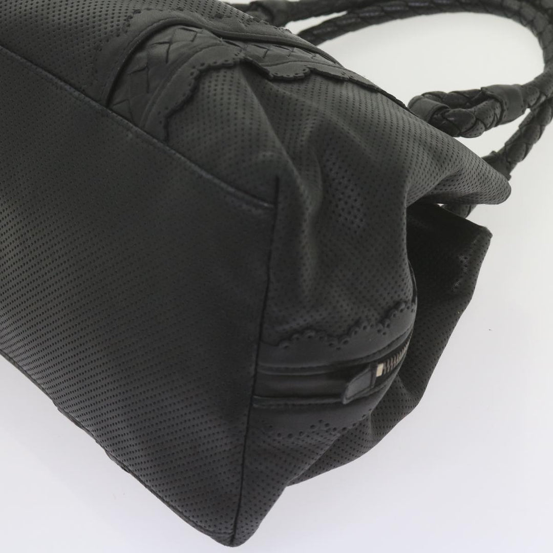 Bottega veneta Hand Bag Leather Black Auth bs10420