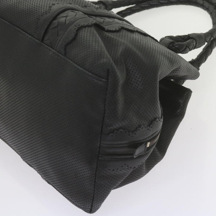 Bottega veneta Hand Bag Leather Black Auth bs10420