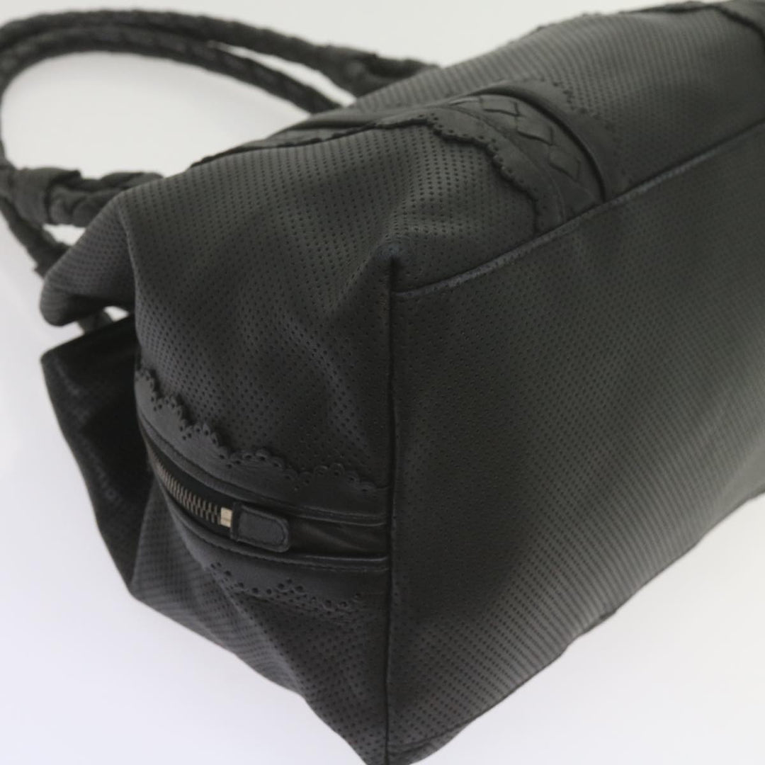 Bottega veneta Hand Bag Leather Black Auth bs10420