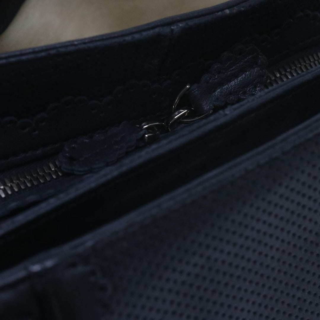 Bottega veneta Hand Bag Leather Black Auth bs10420