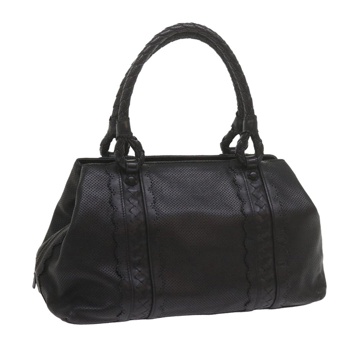 Bottega veneta Hand Bag Leather Black Auth bs10420