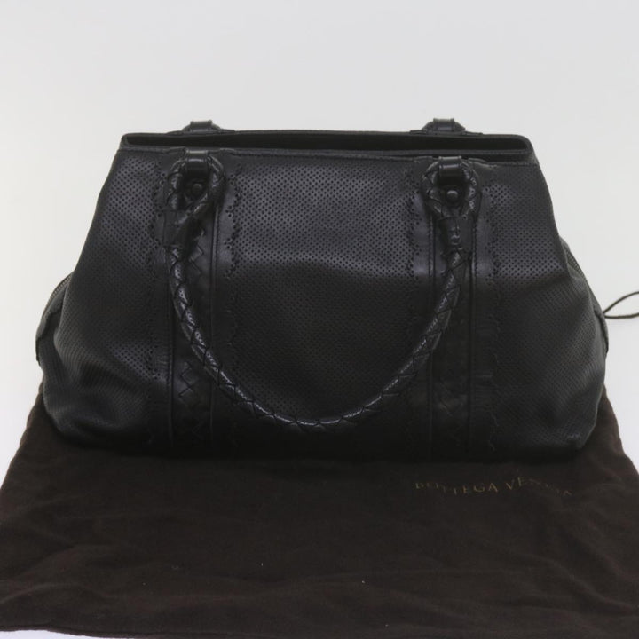 Bottega veneta Hand Bag Leather Black Auth bs10420