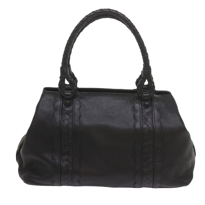 Bottega veneta Hand Bag Leather Black Auth bs10420