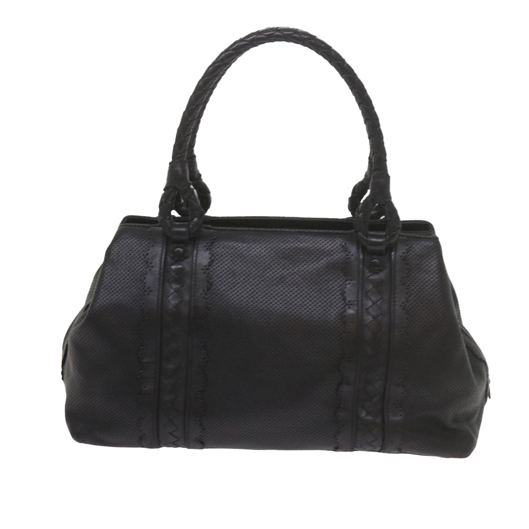 Bottega veneta Hand Bag Leather Black Auth bs10420
