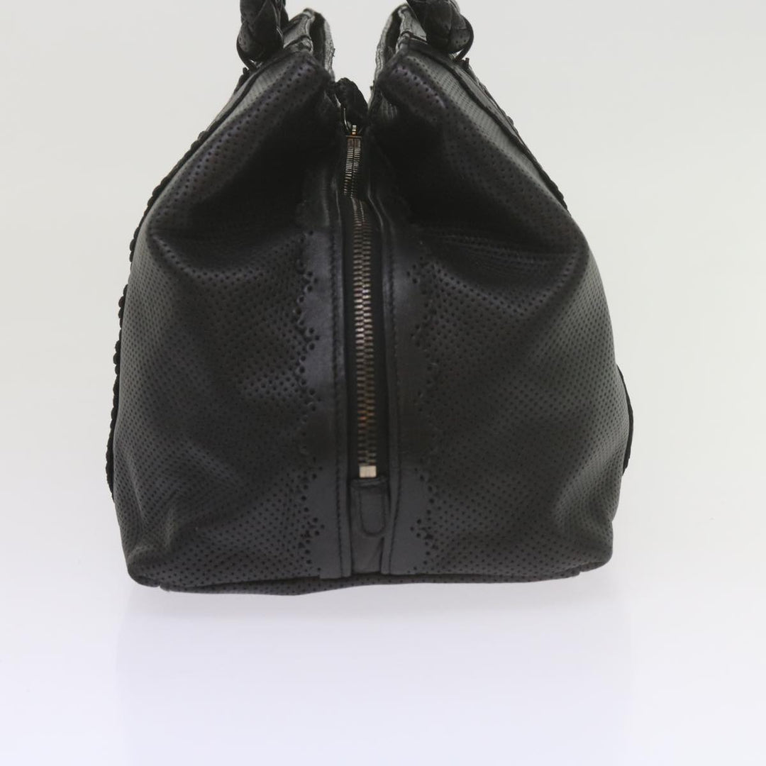 Bottega veneta Hand Bag Leather Black Auth bs10420
