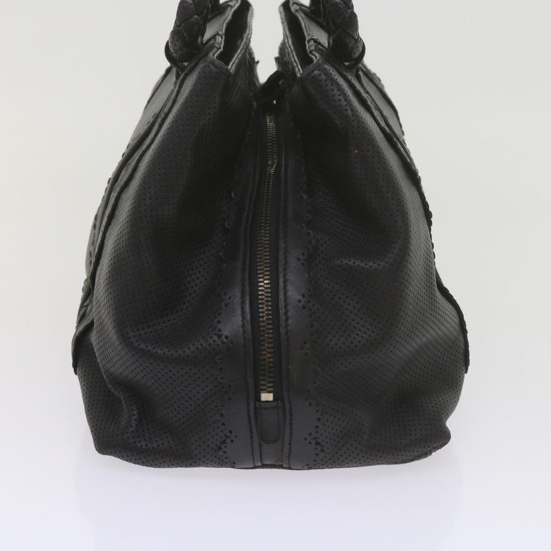 Bottega veneta Hand Bag Leather Black Auth bs10420