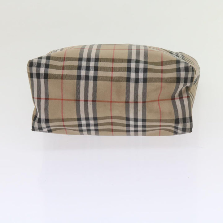 BURBERRY Nova Check Tote Bag Nylon Beige Auth bs10434