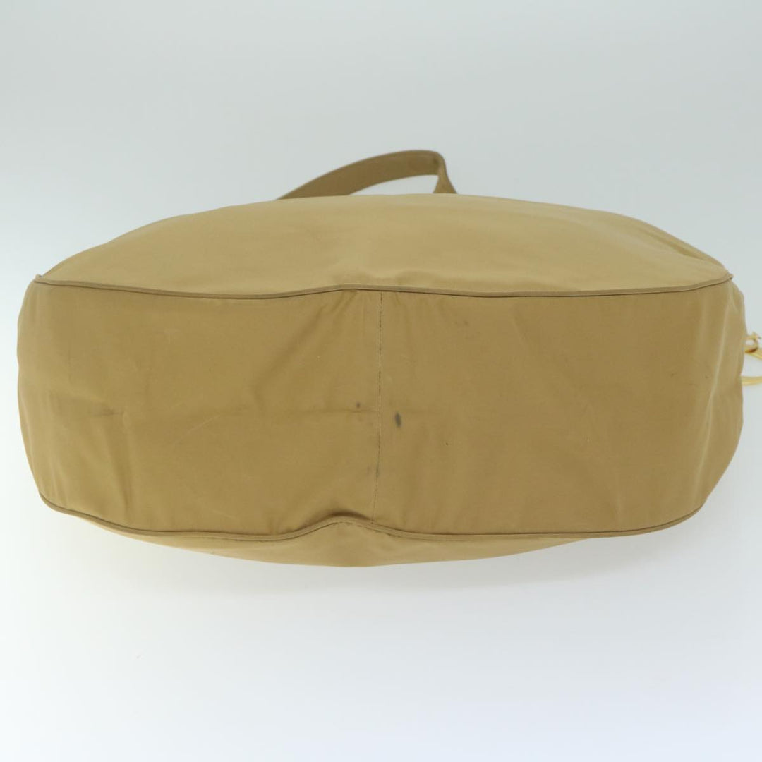 CHRISTIAN Top quality Dior Shoulder Bag Nylon Beige Auth bs10499