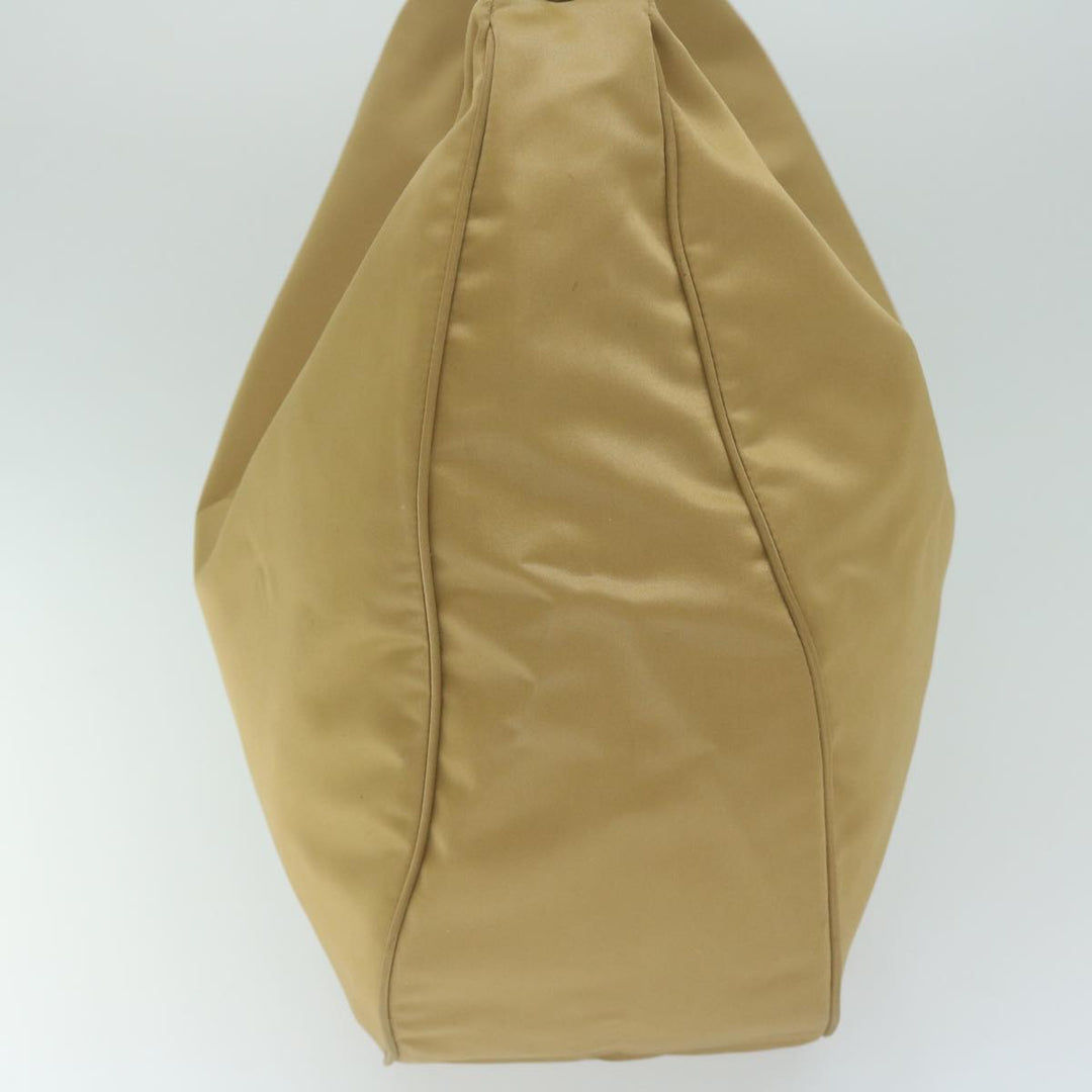 CHRISTIAN Top quality Dior Shoulder Bag Nylon Beige Auth bs10499