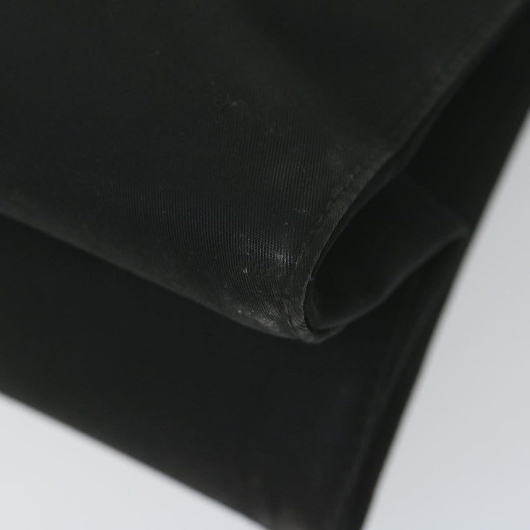 CHRISTIAN Top quality Dior Hand Bag Nylon Black Auth bs10556