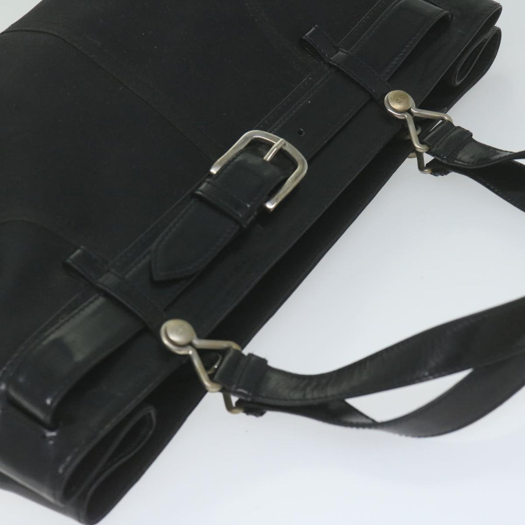 CHRISTIAN Top quality Dior Hand Bag Nylon Black Auth bs10556