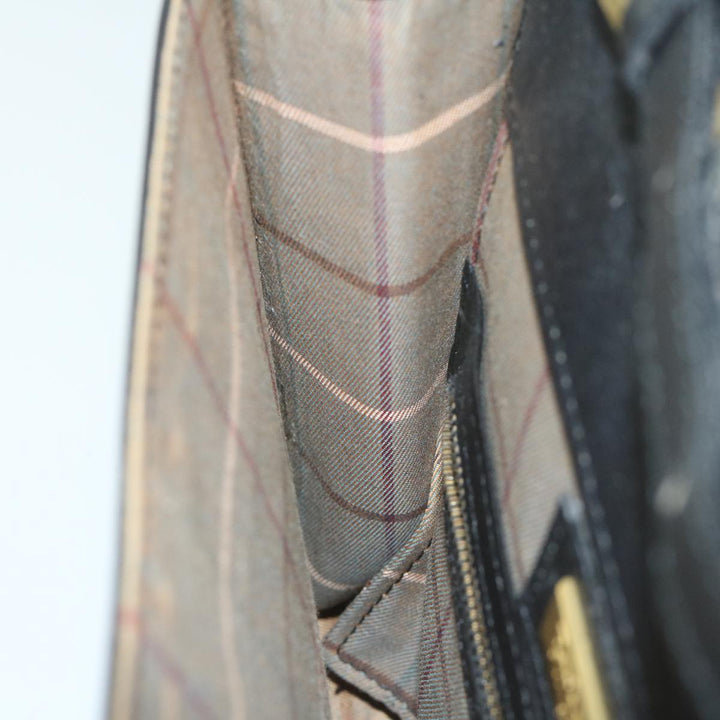 BurberrySs Shoulder Bag Leather Black Auth bs10626