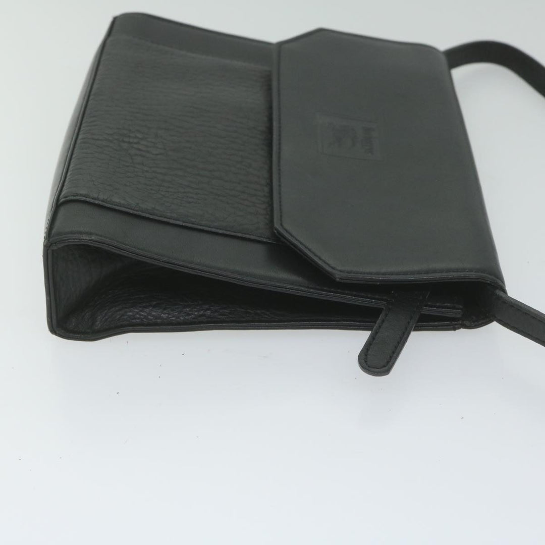 BurberrySs Shoulder Bag Leather Black Auth bs10626