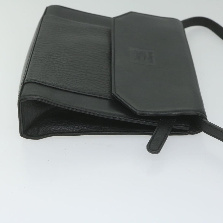 BurberrySs Shoulder Bag Leather Black Auth bs10626