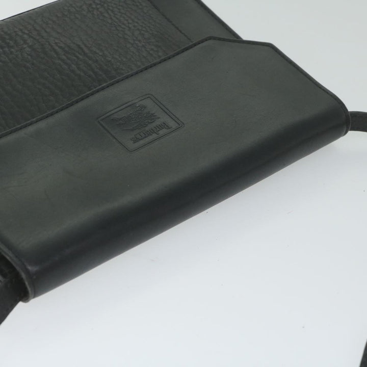 BurberrySs Shoulder Bag Leather Black Auth bs10626
