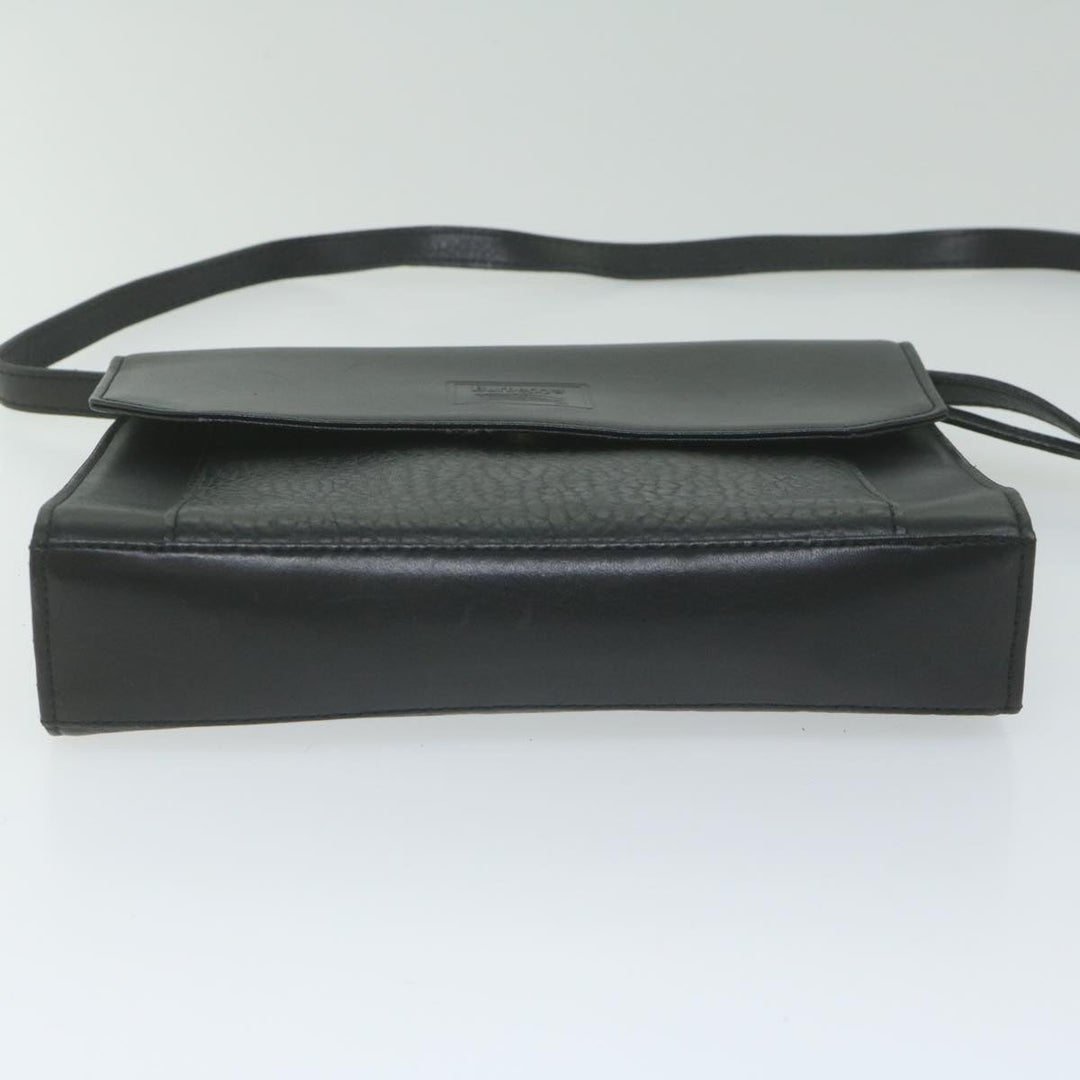 BurberrySs Shoulder Bag Leather Black Auth bs10626
