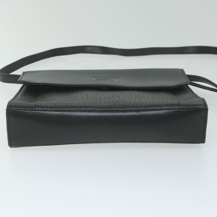 BurberrySs Shoulder Bag Leather Black Auth bs10626