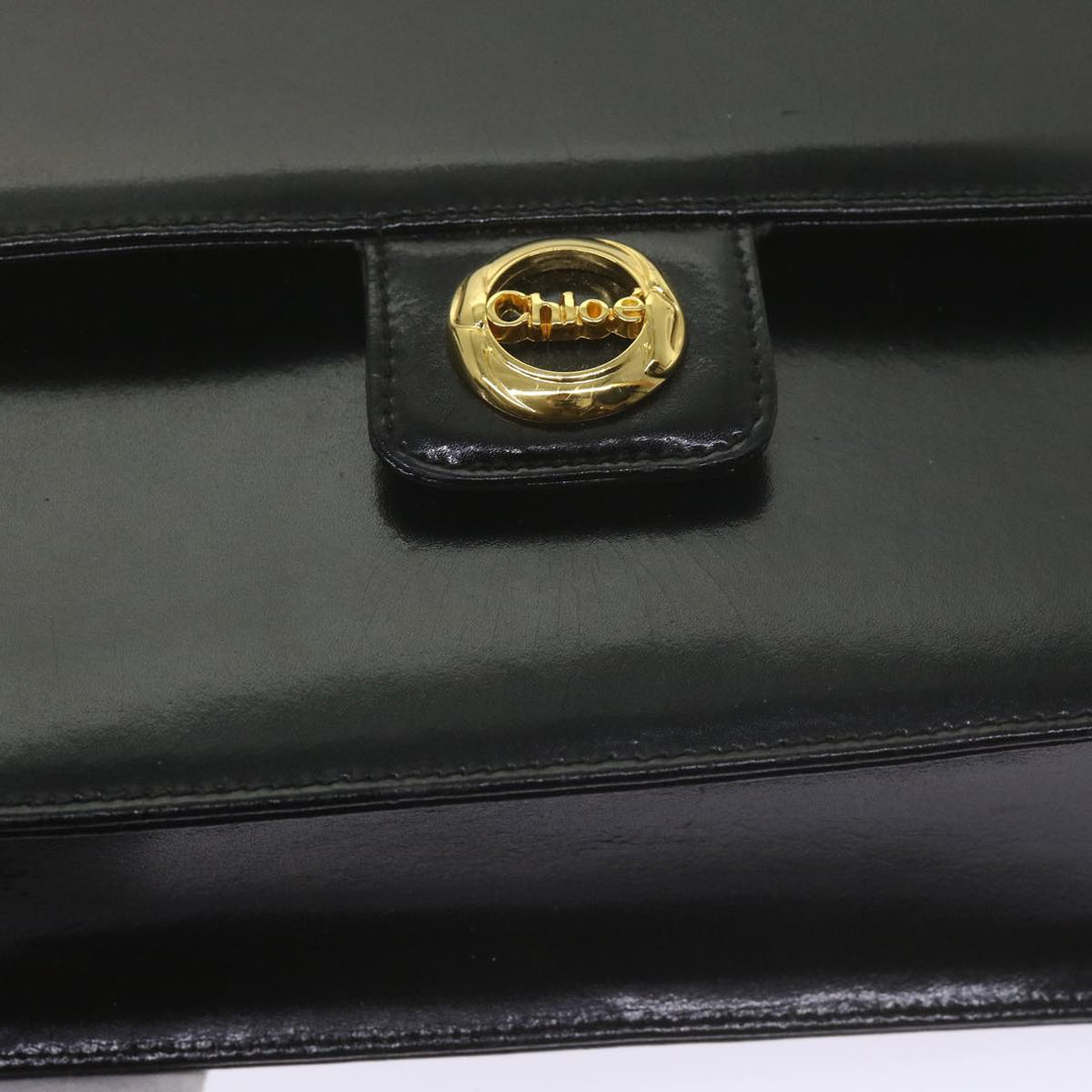 Chloe Chain Shoulder Bag Leather Black bs10630