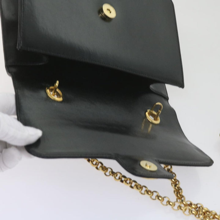 Chloe Chain Shoulder Bag Leather Black bs10630