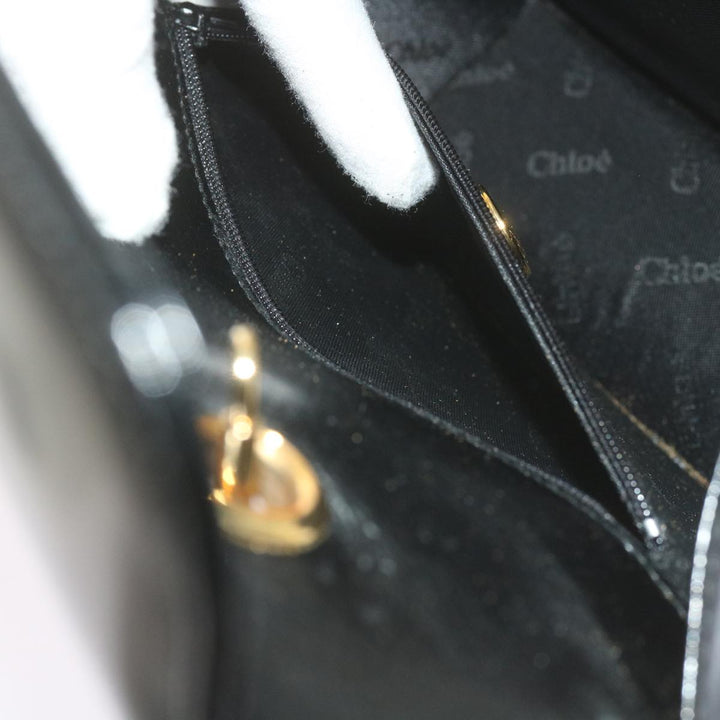 Chloe Chain Shoulder Bag Leather Black bs10630