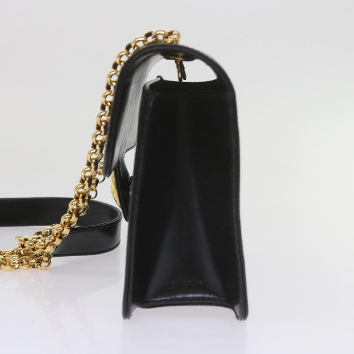 Chloe Chain Shoulder Bag Leather Black bs10630