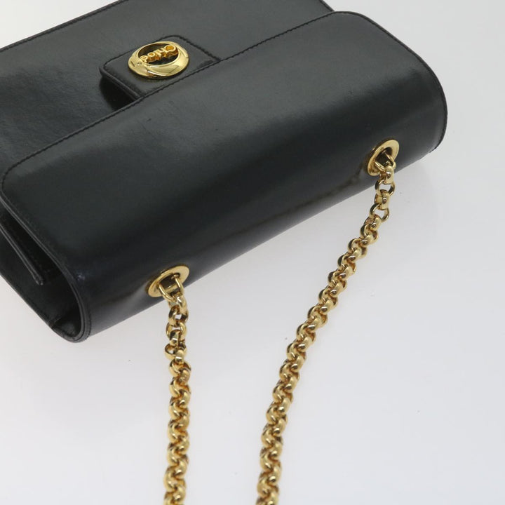 Chloe Chain Shoulder Bag Leather Black bs10630