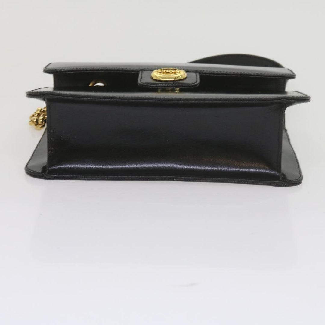 Chloe Chain Shoulder Bag Leather Black bs10630
