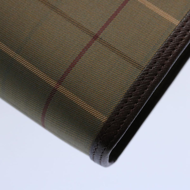 BURBERRYSs Nova Check Clutch Bag Nylon Canvas Brown Auth bs10634