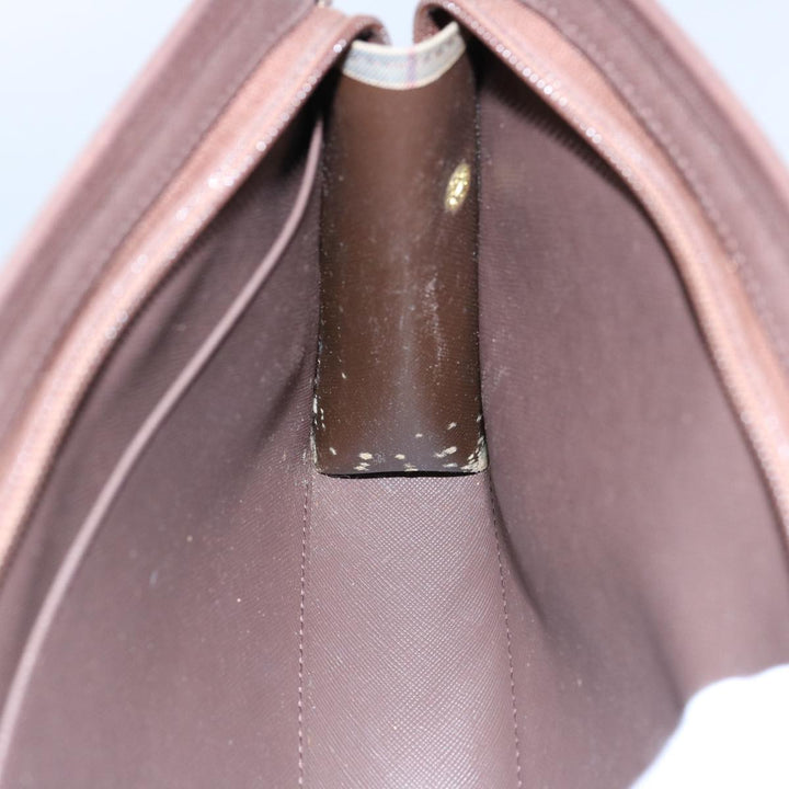 BURBERRYSs Nova Check Clutch Bag Nylon Canvas Brown Auth bs10634