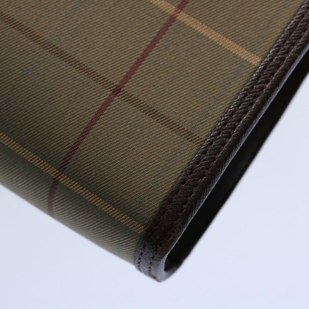 BURBERRYSs Nova Check Clutch Bag Nylon Canvas Brown Auth bs10634
