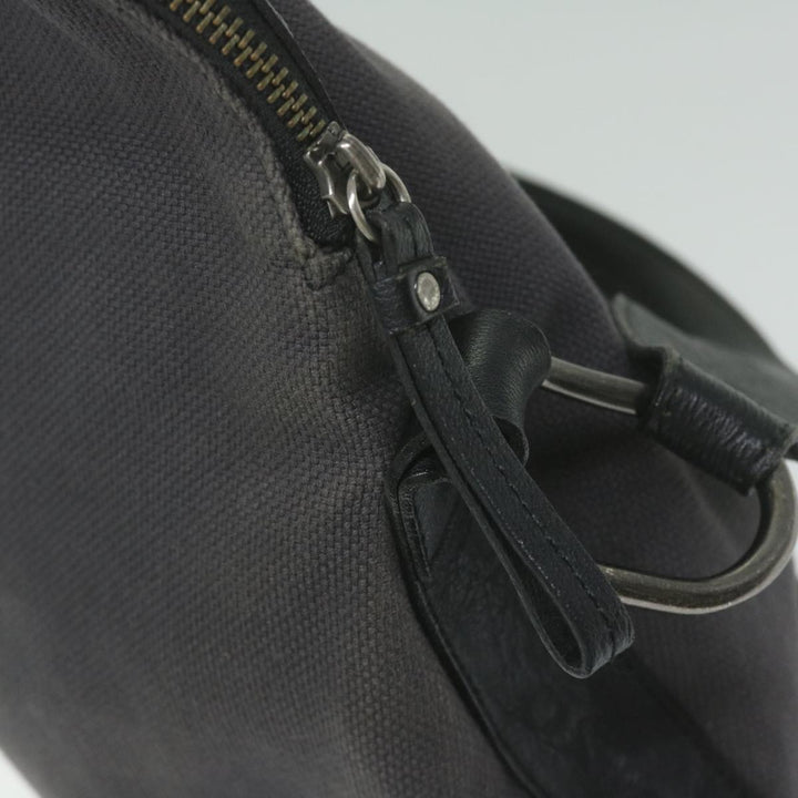 Burberry Shoulder Bag Canvas Gray Auth bs10635
