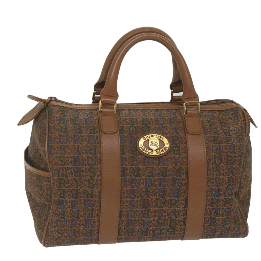 BURBERRYSs Hand Bag Canvas Brown Auth bs10724