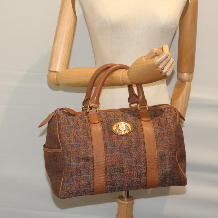 BURBERRYSs Hand Bag Canvas Brown Auth bs10724