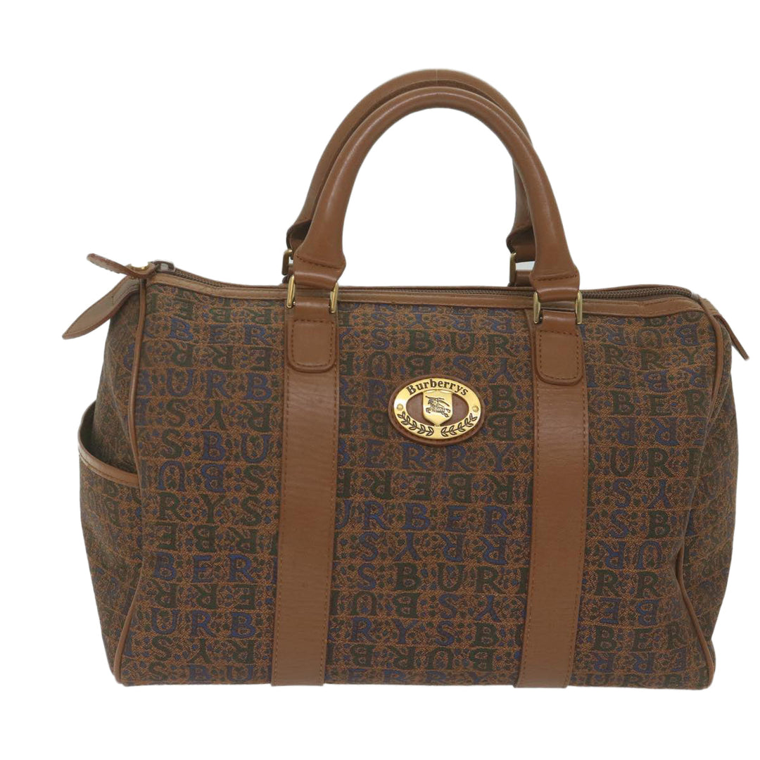 BURBERRYSs Hand Bag Canvas Brown Auth bs10724