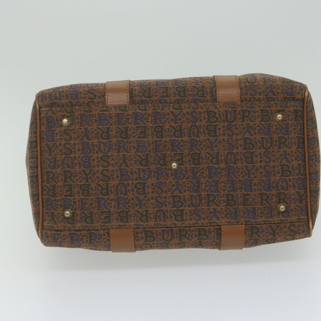 BURBERRYSs Hand Bag Canvas Brown Auth bs10724