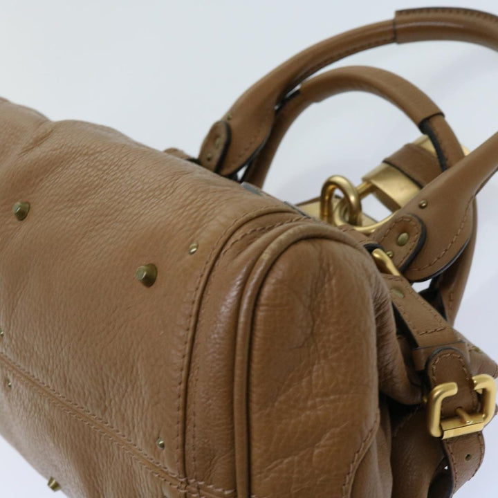 Chloe Paddington Hand Bag Leather Brown 01 09 51 5191 bs10726