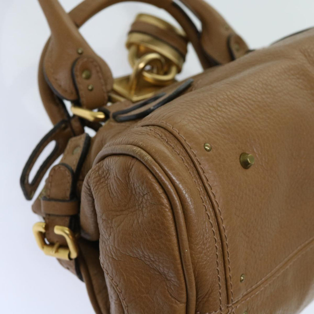Chloe Paddington Hand Bag Leather Brown 01 09 51 5191 bs10726