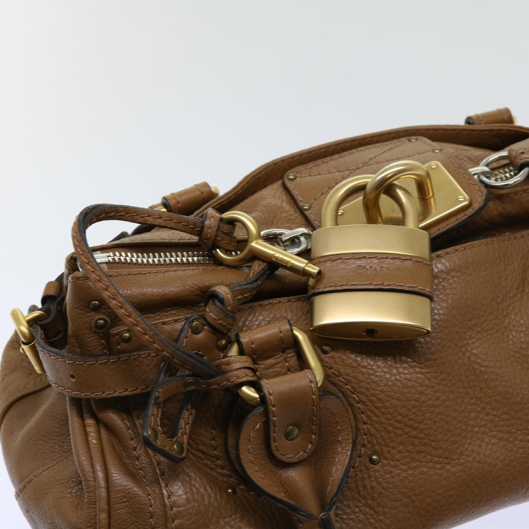 Chloe Paddington Hand Bag Leather Brown 01 09 51 5191 bs10726