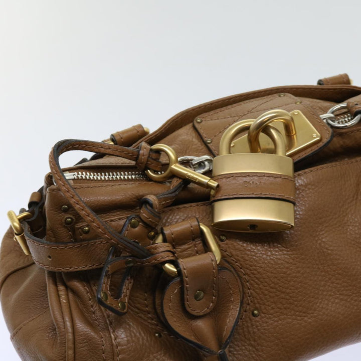 Chloe Paddington Hand Bag Leather Brown 01 09 51 5191 bs10726