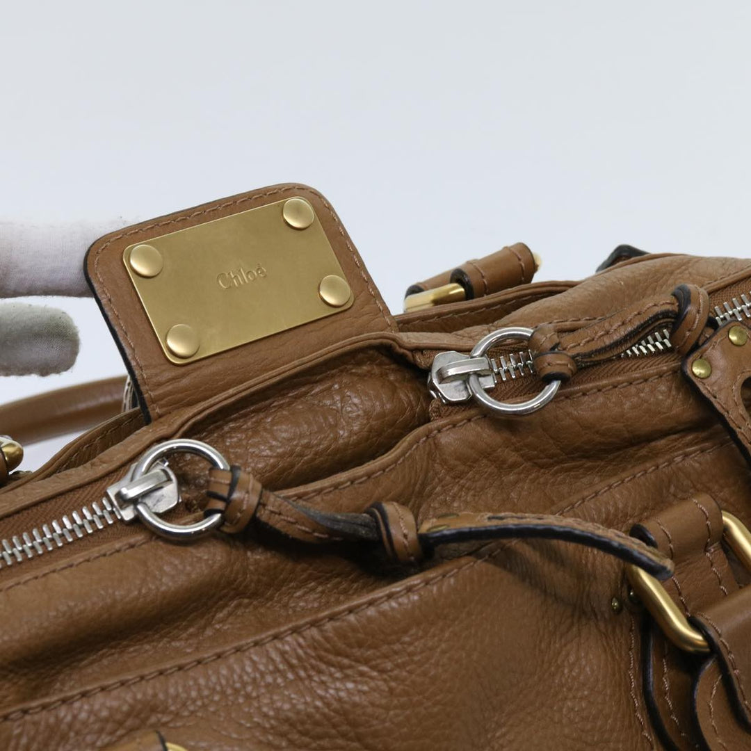 Chloe Paddington Hand Bag Leather Brown 01 09 51 5191 bs10726
