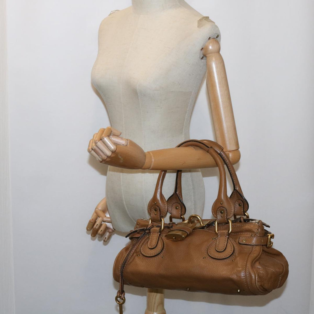 Chloe Paddington Hand Bag Leather Brown 01 09 51 5191 bs10726