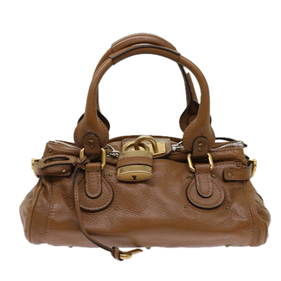 Chloe Paddington Hand Bag Leather Brown 01 09 51 5191 bs10726