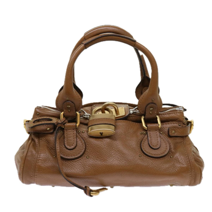 Chloe Paddington Hand Bag Leather Brown 01 09 51 5191 bs10726